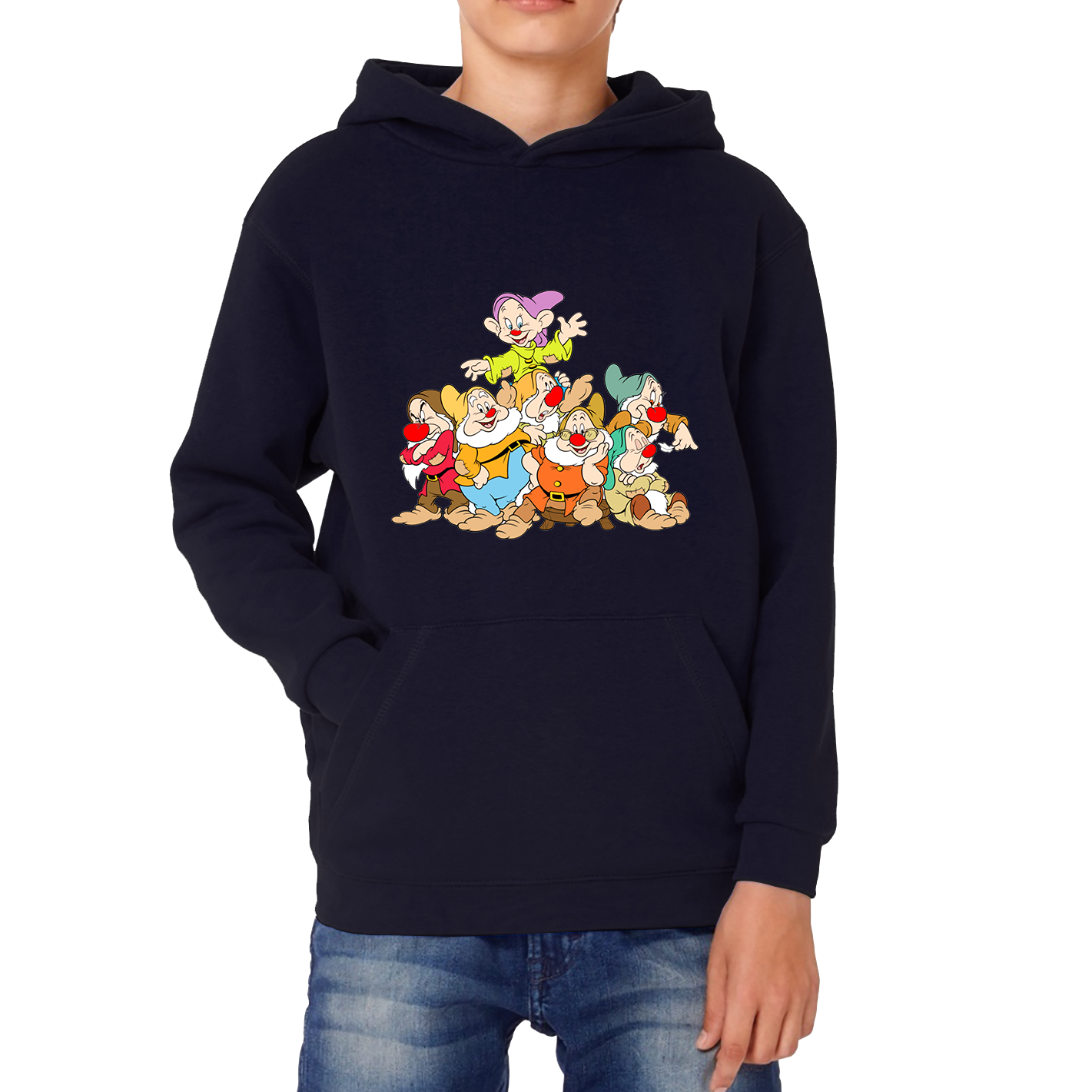 Disney Snow White and Seven Dwarfs Red Nose Day Kids Hoodie. 50% Goes To Charity