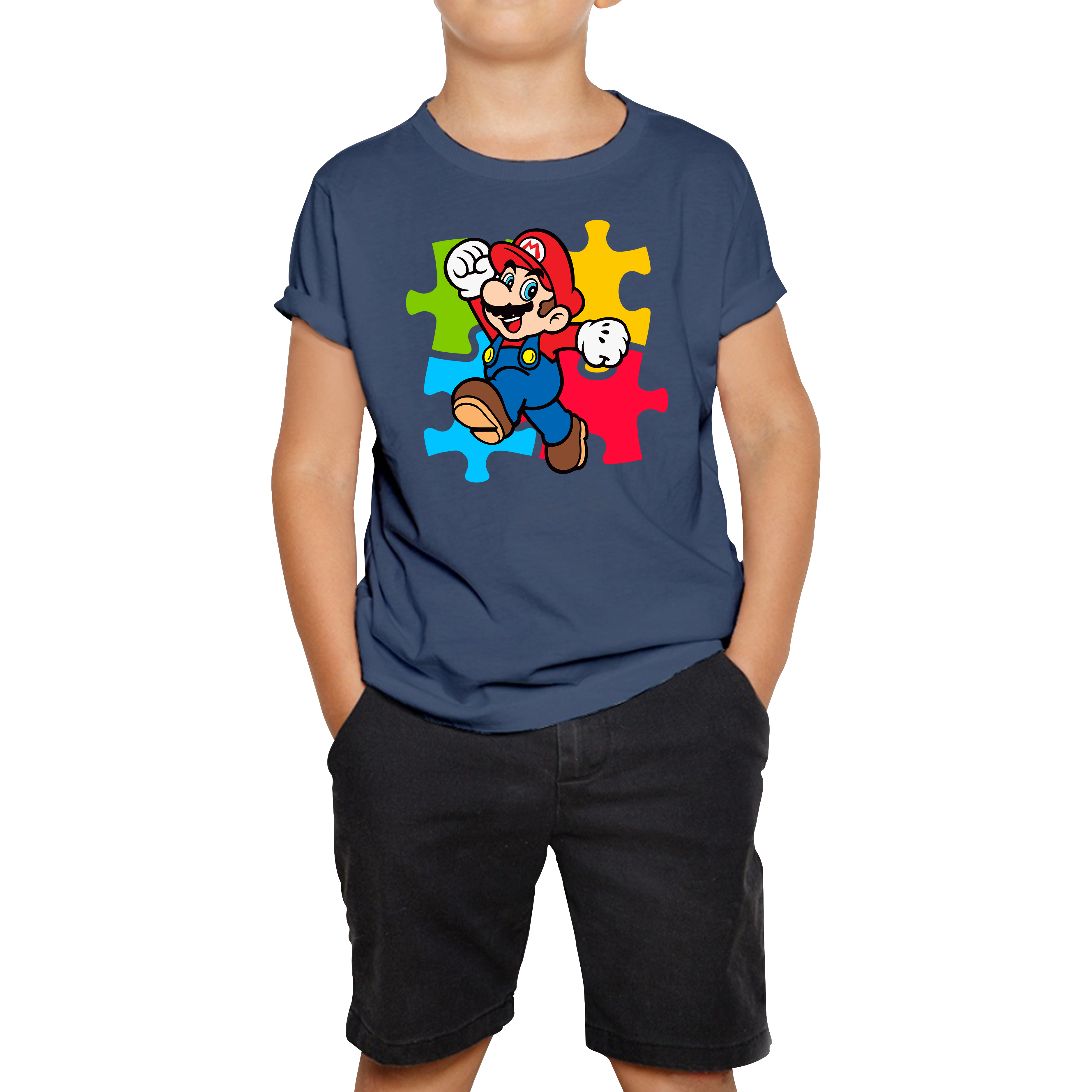 Super Mario T-Shirt Funny Game Lovers Players Video Game Kids Tee
