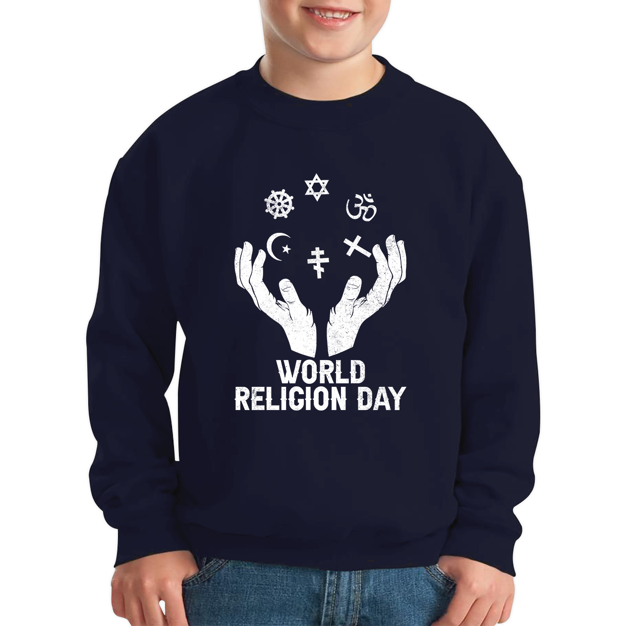 World Religion Day Religious Peace For Everyone Religious Love Religion Day Kids Jumper