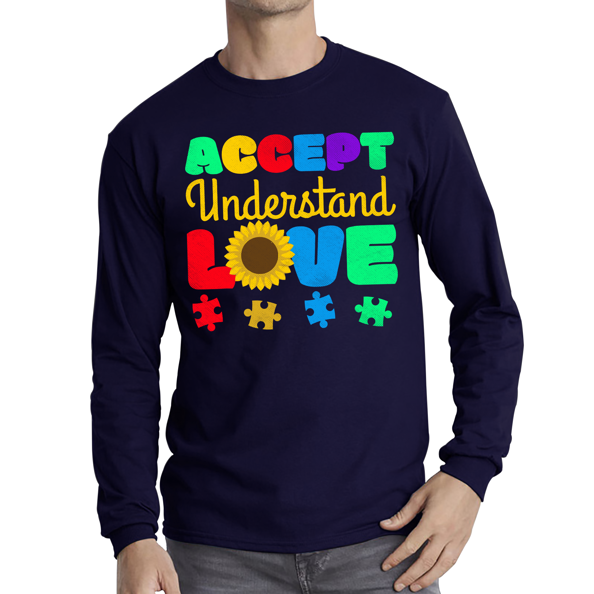Autism Awareness Accept Understand Love Adult Long Sleeve T Shirt