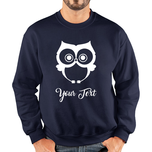 Personalised Cute Owl Your Name Cute Cartoon Owl Animal Lover Nature Lover Unisex Sweatshirt