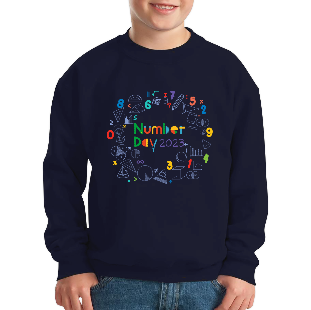 Numbers Day 2023 Maths Day Symbols School Charity Day Mathletics Kids Jumper