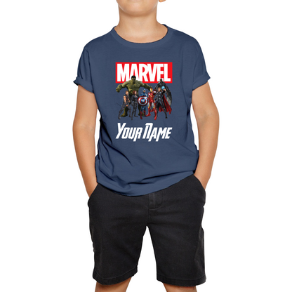Personalised Marvel Avengers Superheroes Team T Shirt