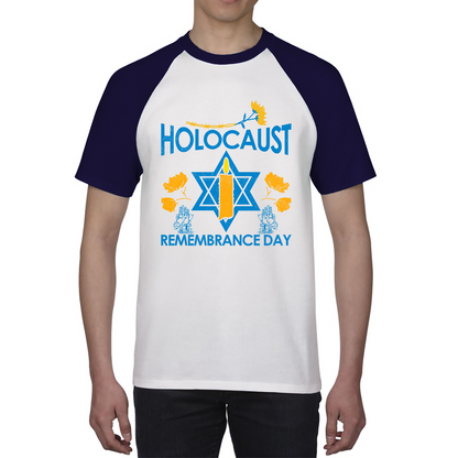Holocaust Remembrance Day Victims Of The Holocaust Festival of Lights Baseball T Shirt