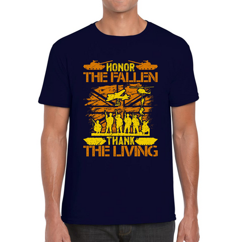 Honor The Fallen Thank Living Veteran Memorial Day Adult T Shirt