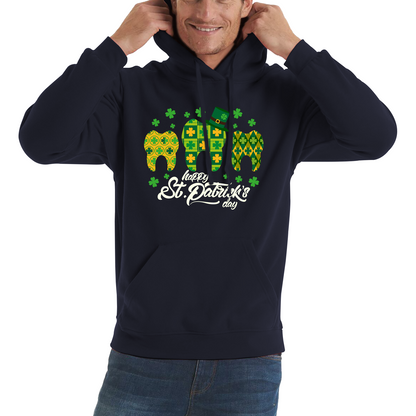Happy St. Patrick's Day Tooth Dentist Dental Squad Tooth Shamrock Irish Day Saint Patricks Day Unisex Hoodie
