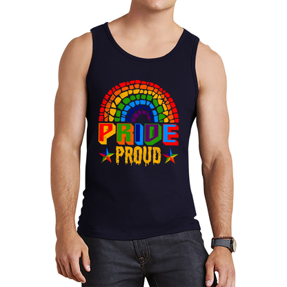 Proud Pride LGBT Pride Gay LGBT Pride Lesbian Rainbow Tank Top