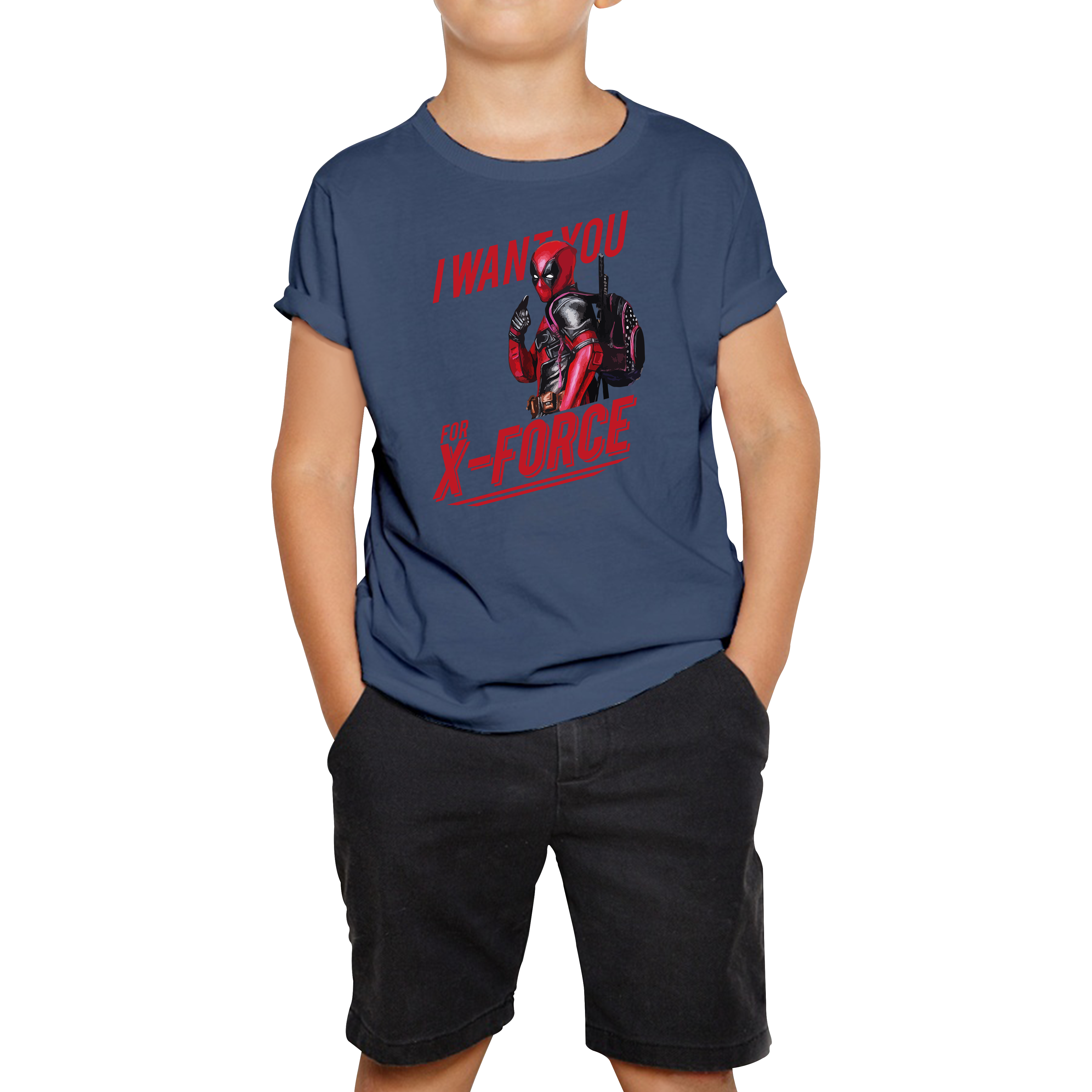 I Want You For X-Force, Deadpool Inspired Kids T Shirt