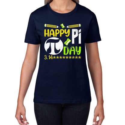 Happy Pi Day Math Pi Symbol Math Lover Numbers Day School Charity Day Mathematics Womens Tee Top