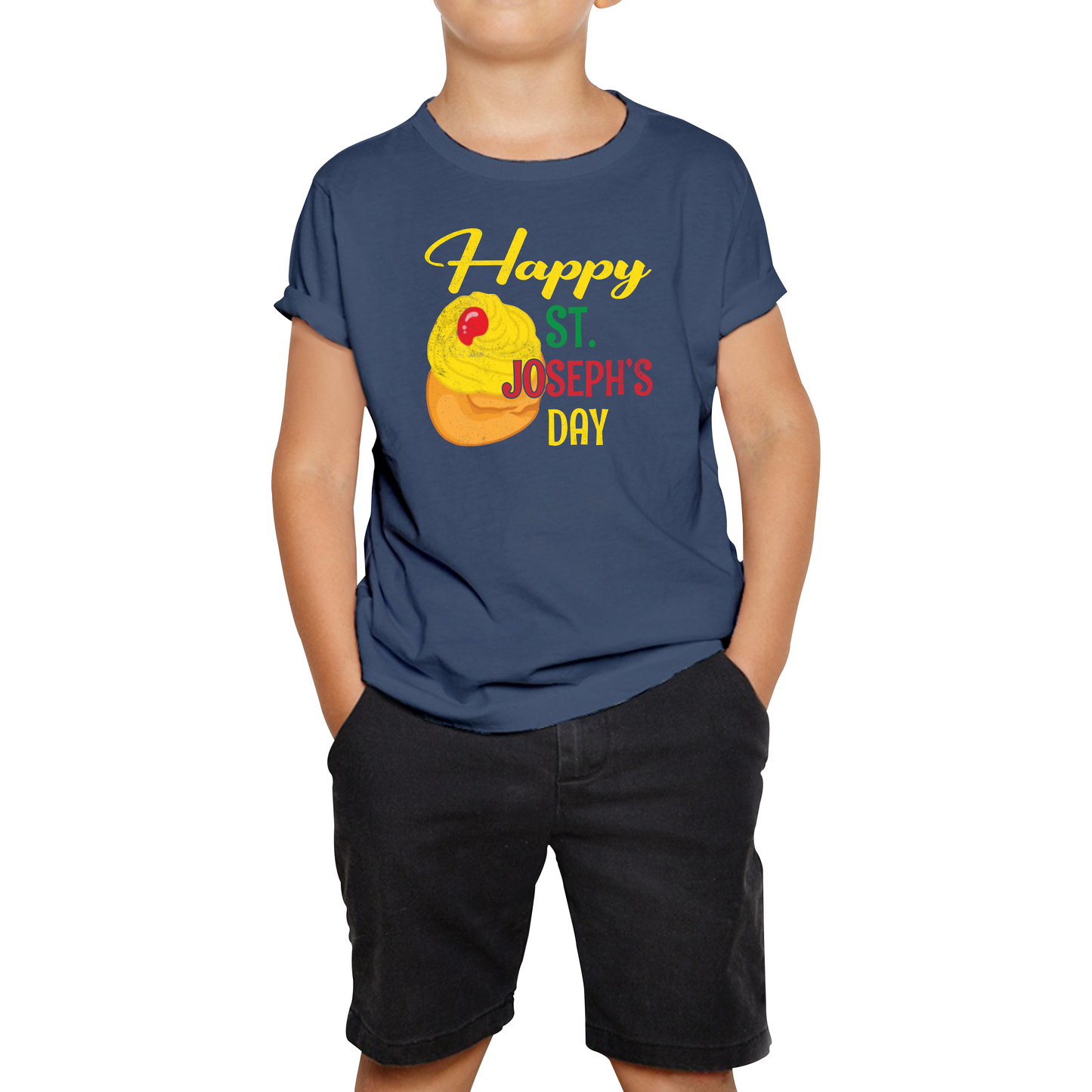 Happy St. Joseph's Day Saint Joseph Pray For Us Traditional Catholic Kids Tee