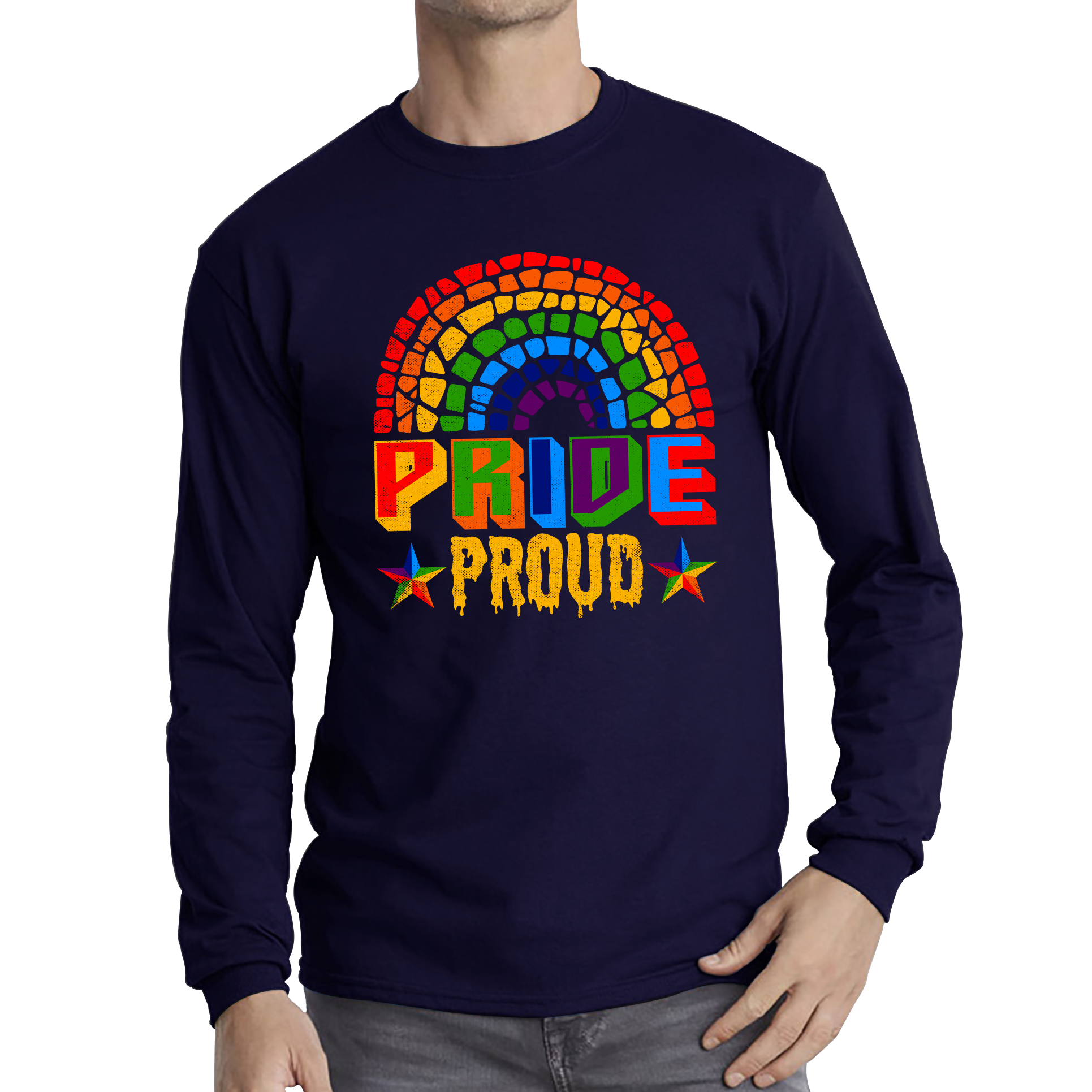 Proud Pride LGBT Pride Gay LGBT Pride Lesbian Rainbow Long Sleeve T Shirt