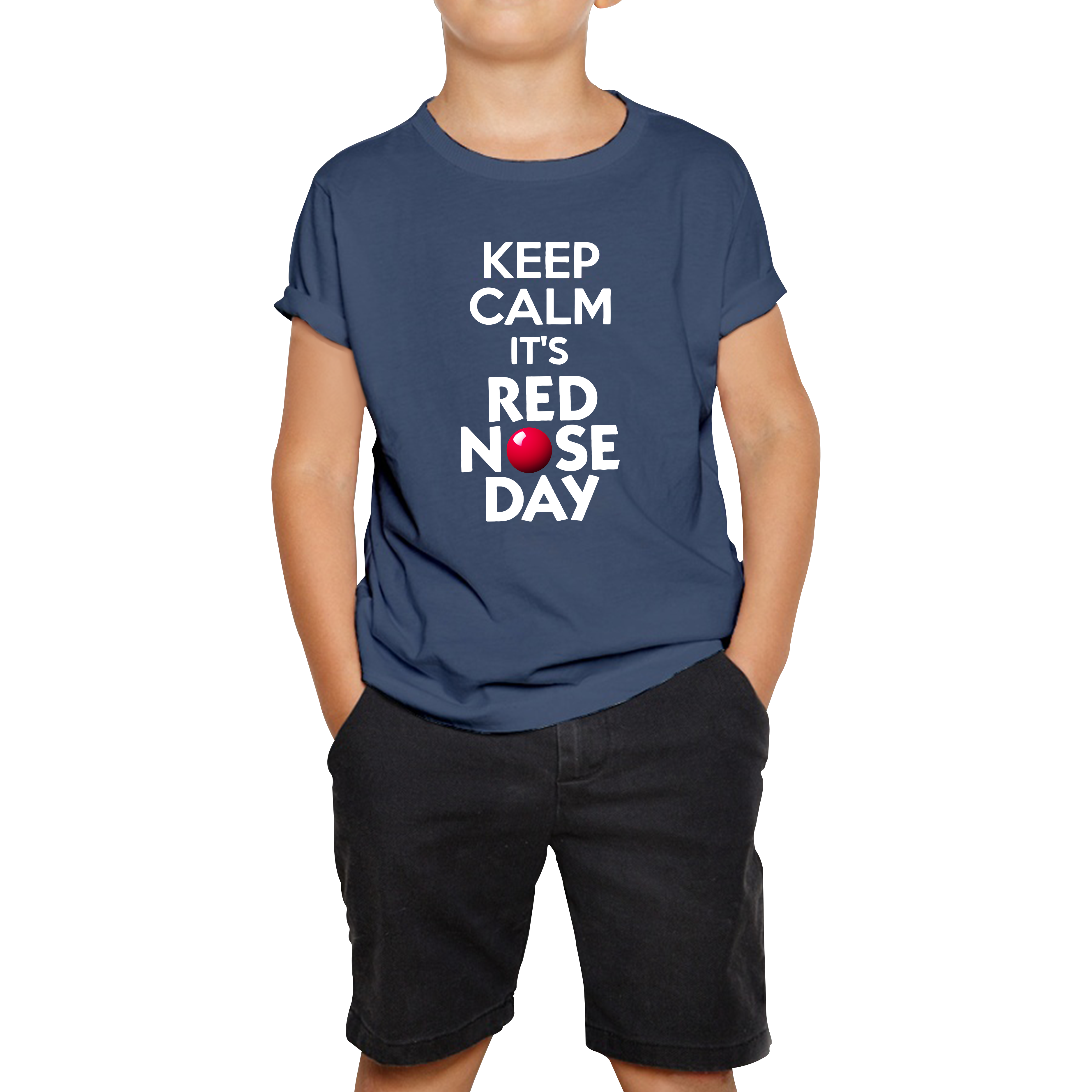 Keep Calm Its Red Nose Day Kids T Shirt. 50% Goes To Charity