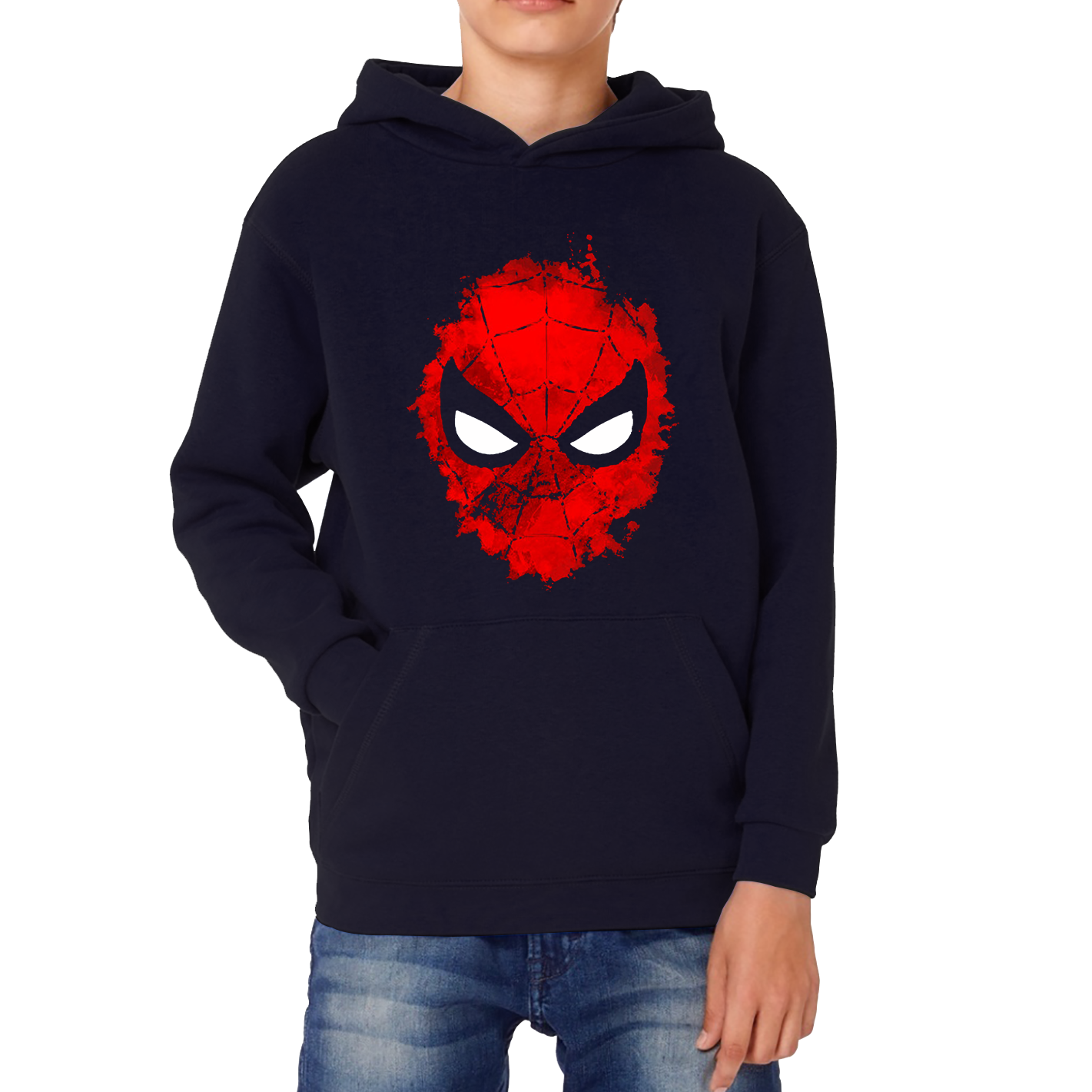 Marvel Comics Spiderman Face Kids Hoodie