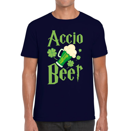 Accio Beer Wizard Beer St. Patrick's Day Magic World Irish Beer Shamrock Beer Lovers Family Vacation Mens Tee Top