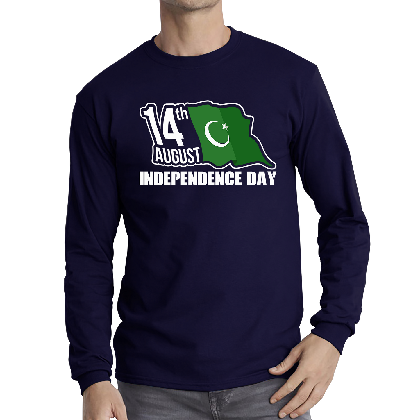 Pakistani Flag Patriotic Long Sleeve T Shirt