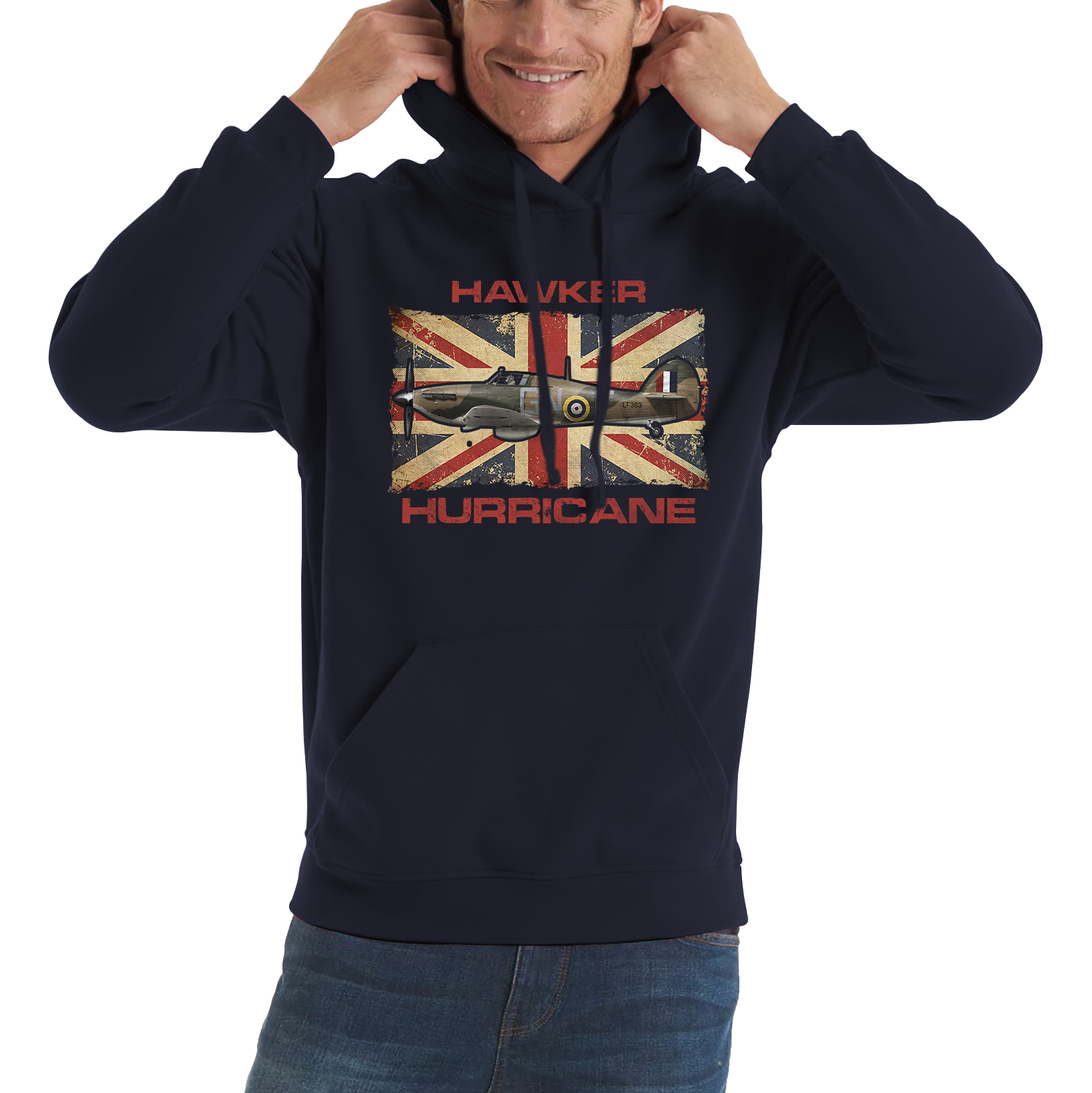 Vintage Hawker Hurricane British Veteran Air Force Hoodie