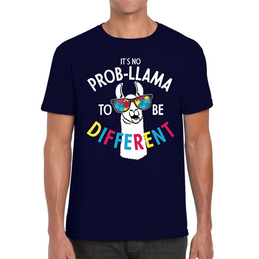 It's No Prob-llama To Be Different Autism Awareness T Shirt