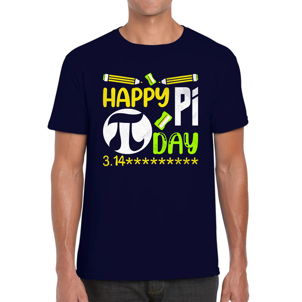 Happy Pi Day Math Pi Symbol Math Lover Numbers Day School Charity Day Mathematics Mens Tee Top