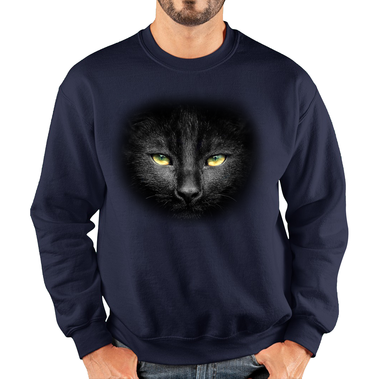 Black Cat Yellow Eyes Sweatshirt