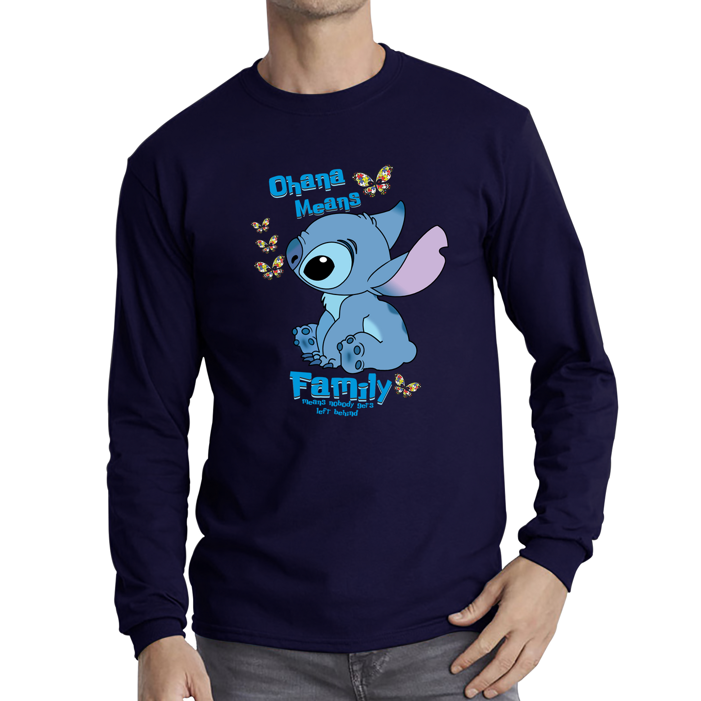 Ohana Means Family Lilo & Stitch Funny Comedy Family Cartoon Lovers Long Sleeve T Shirt