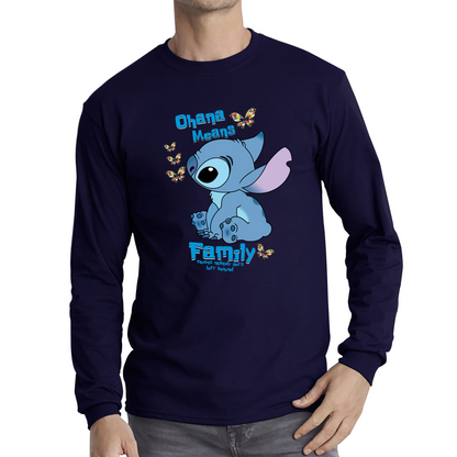Ohana Means Family Lilo & Stitch Funny Comedy Family Cartoon Lovers Long Sleeve T Shirt