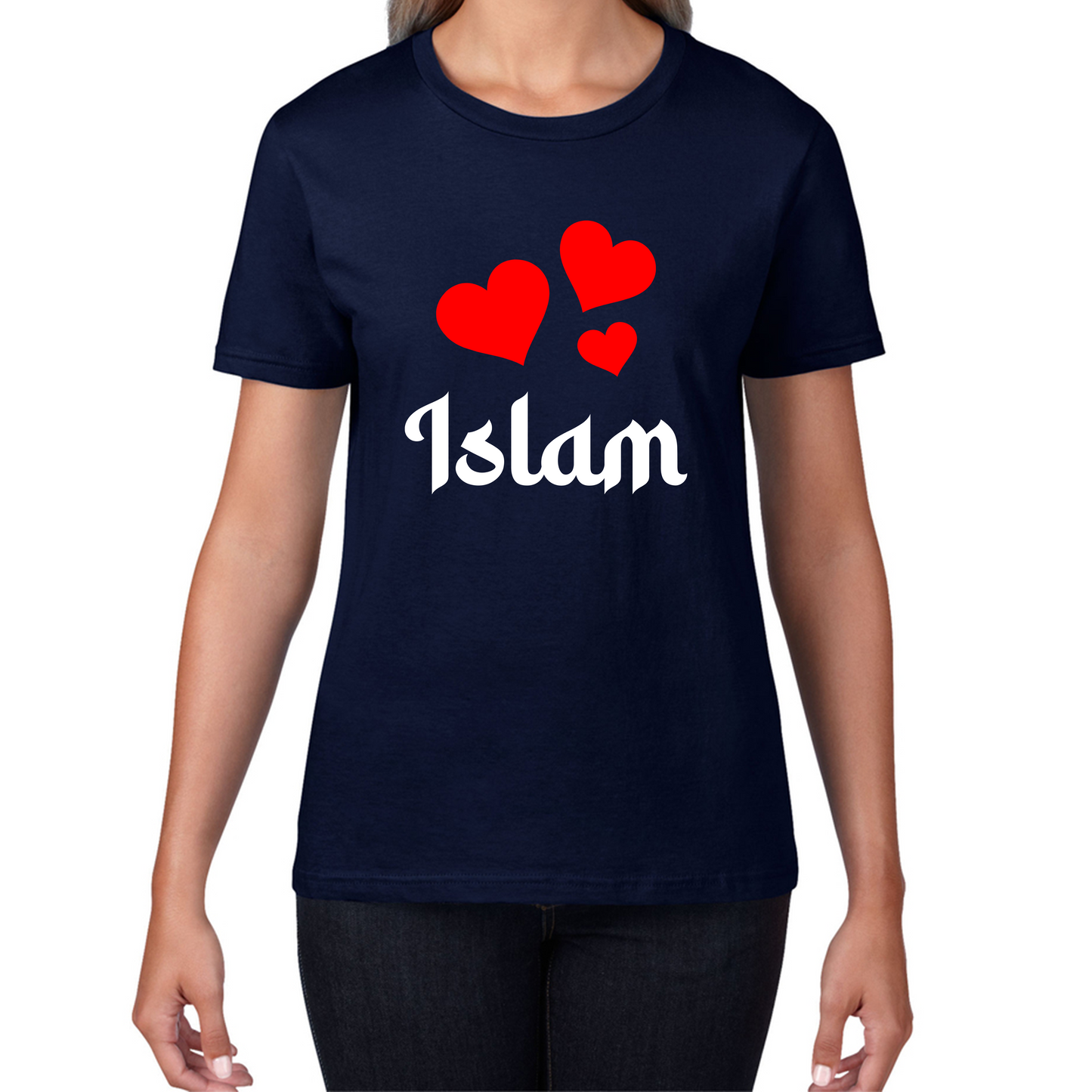 Islam Hearts Spiritual Islamic Religious Muslim Islam Religion Gift Womens Tee Top