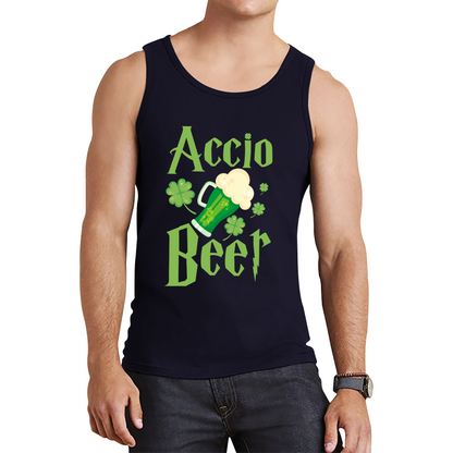 Accio Beer Wizard Beer St. Patrick's Day Magic World Irish Beer Shamrock Beer Lovers Family Vacation Tank Top