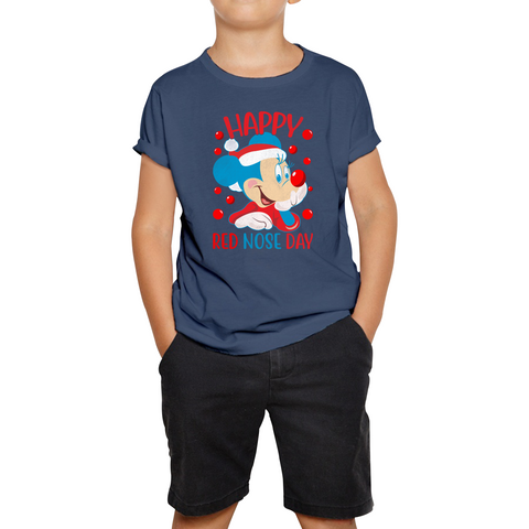 Happy Red Nose Day Mickey Mouse Red Nose Day Minnie Mickey Mouse Comic Relief Disneyland Cartoon Lover Kids Tee