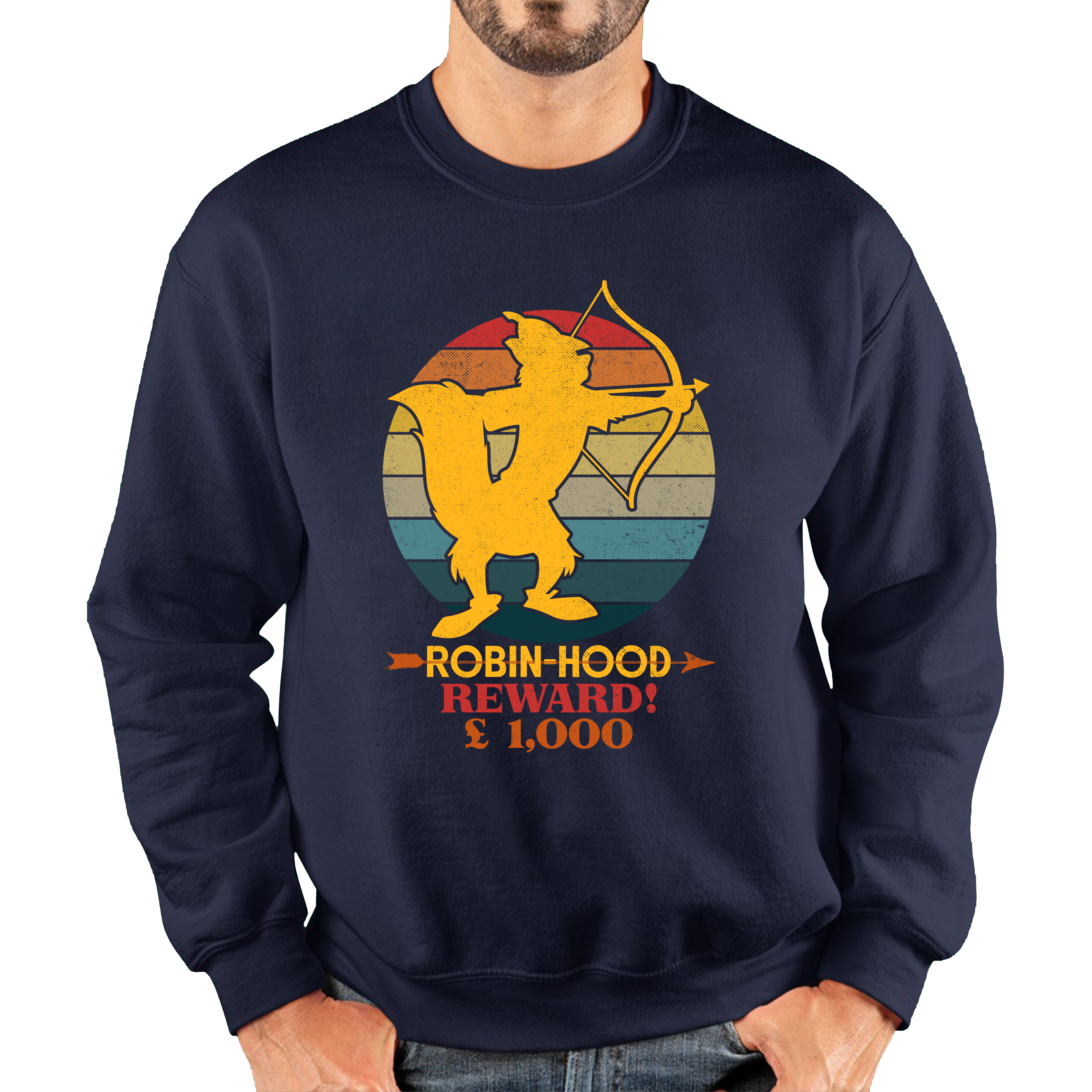 Robin Hood Reward £1000 Funny Cartoon Character Unisex Sweatshirt