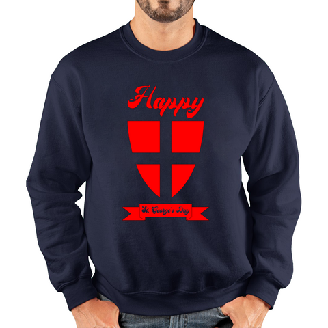 Happy St. George's Day Knight Shield George's Day Adult Sweatshirt
