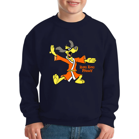 Hong Kong Phooey High Karate Animated TV Series Funny Cartoon Character Kids Sweatshirt