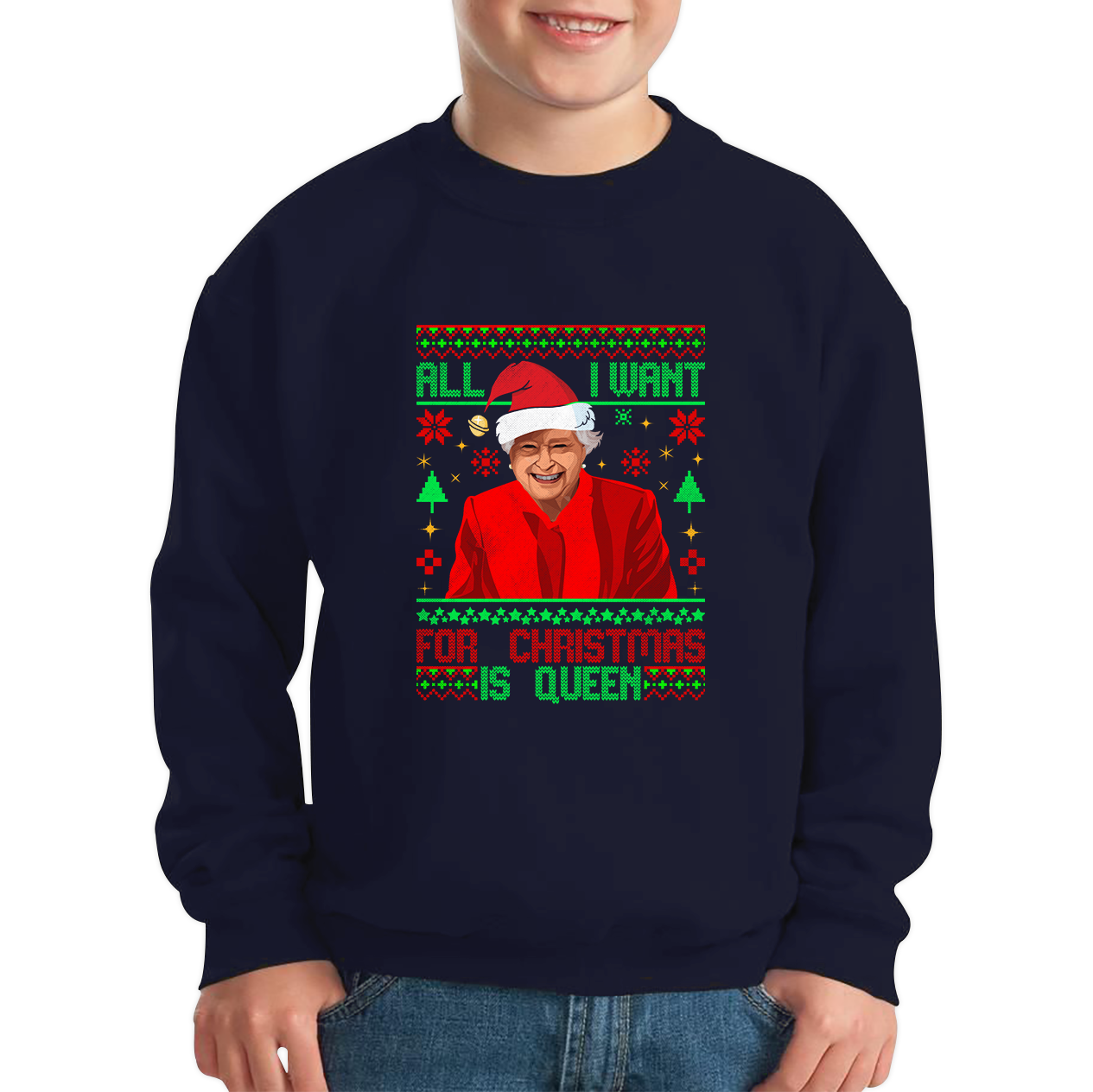 queen elizabeth ii christmas jumper