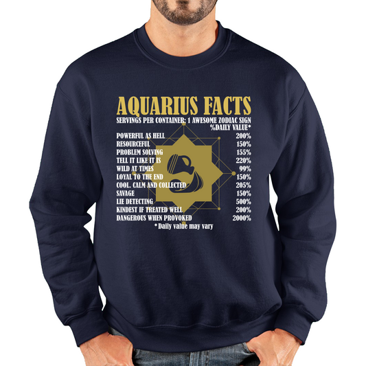 Aquarius Facts Horoscope Zodiac Astrological Sign Astrology Signs Birthday Present Unisex Sweatshirt