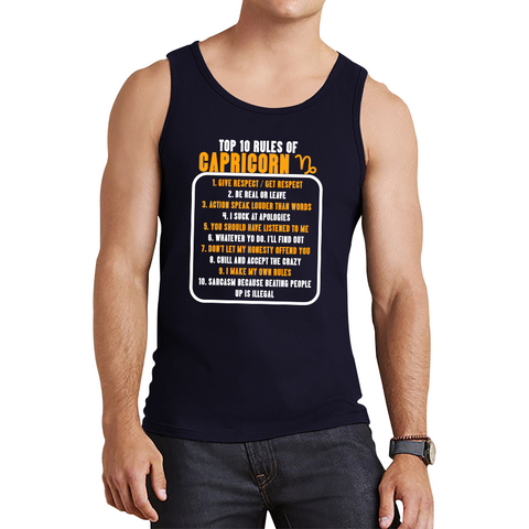 Top 10 Rules Of Capricorn Horoscope Zodiac Astrological Sign Facts Traits Give Respect Get Respect Birthday Present Tank Top
