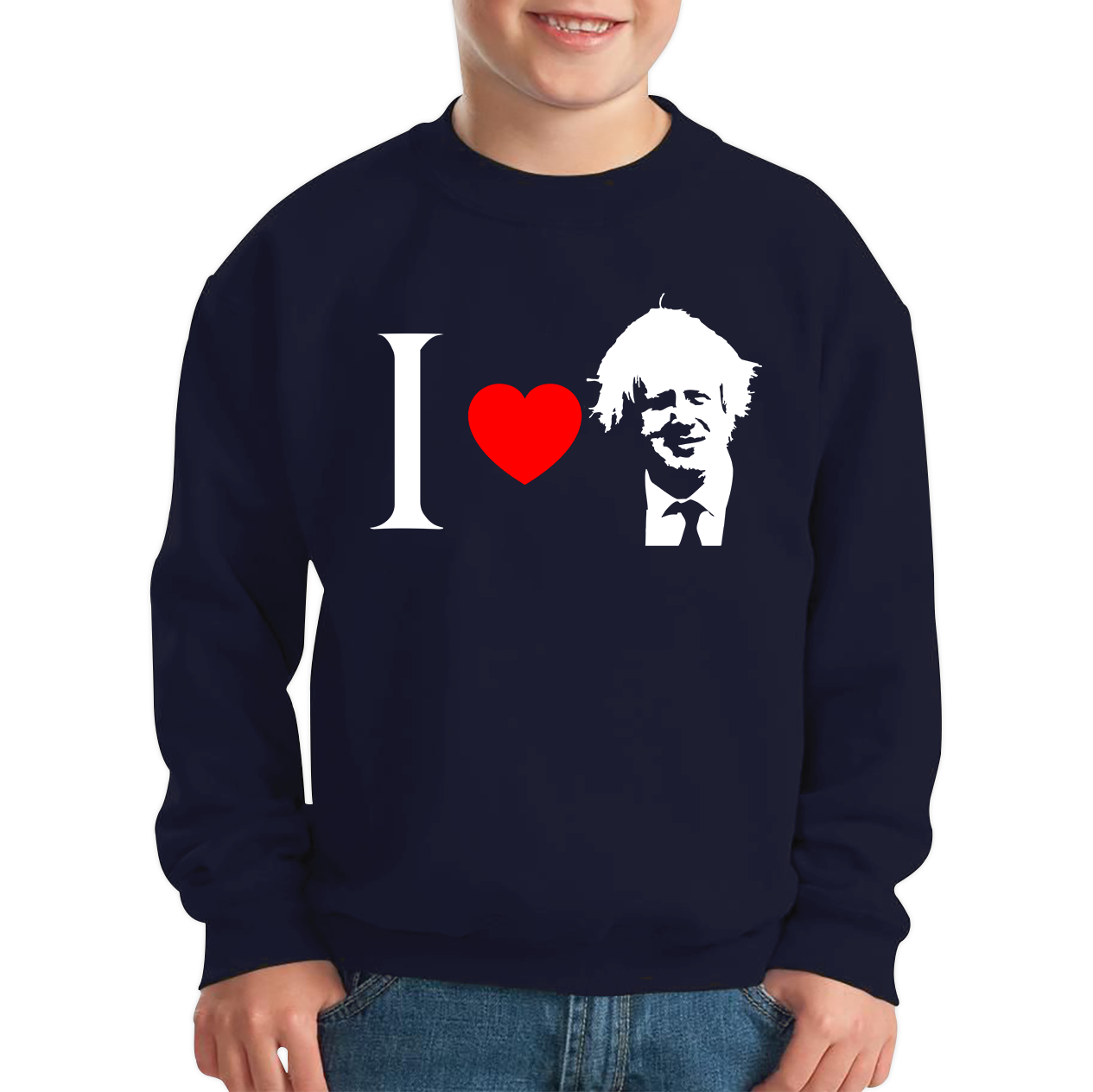 I Love Boris Heart Love Boris Johnson Support Boris Johnson Boris Supporter Kids Jumper