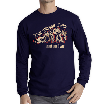 Full Throttle Baby And No Fear Skeleton Hand T Shirt