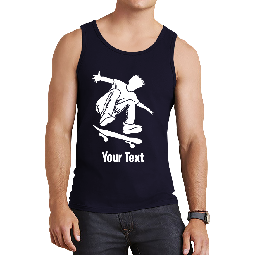 Personalised Skateboard Your Name Skater Funny Skateboarding Sport Tank Top