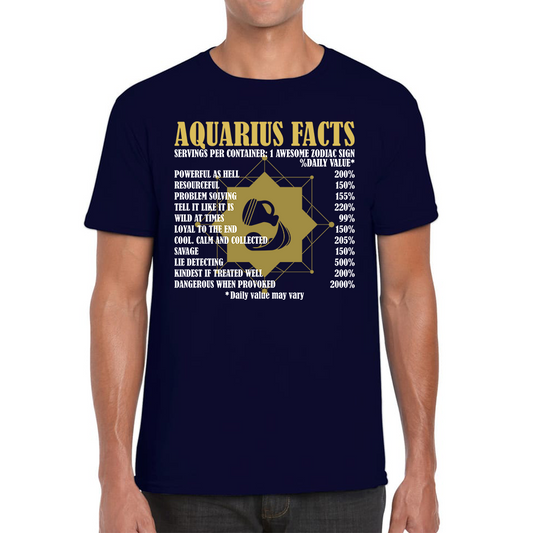Aquarius Facts Horoscope Zodiac Astrological Sign Astrology Signs Birthday Present Mens Tee Top