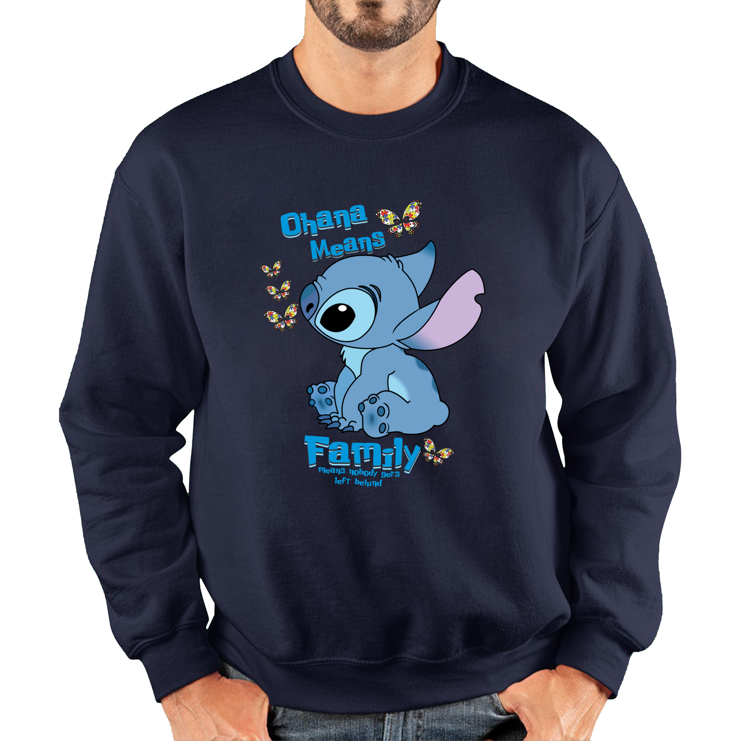 Ohana Means Family Lilo & Stitch Funny Comedy Family Cartoon Lovers Unisex Sweatshirt
