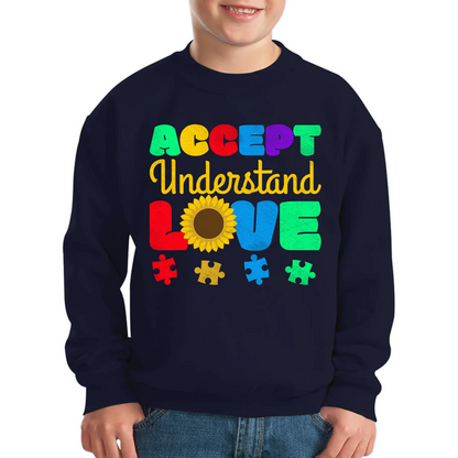 Accept Understand Love Autism Awareness Sweatshirt