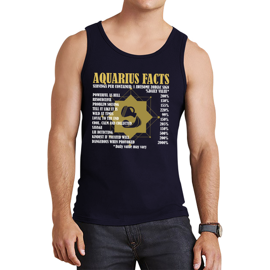 Aquarius Facts Horoscope Zodiac Astrological Sign Astrology Signs Birthday Present Tank Top