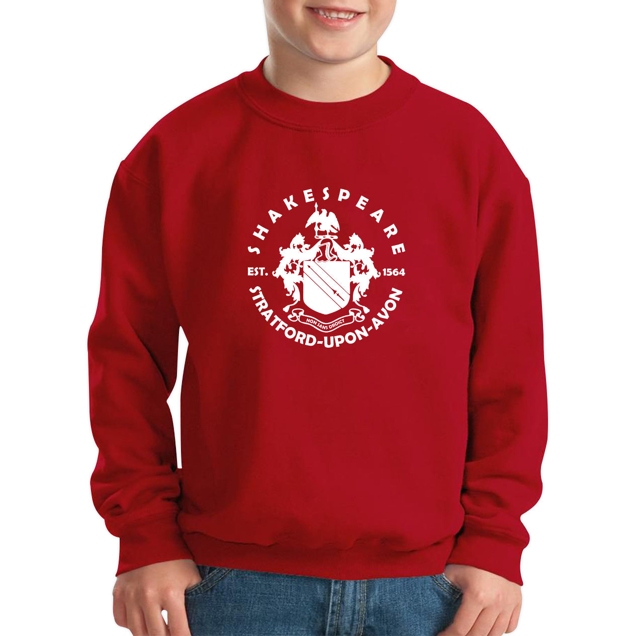 William Shakespeare's Birthplace, Stratford-Upon-Avon, Warwickshire, England, UK National Shakespeare Day Kids Jumper