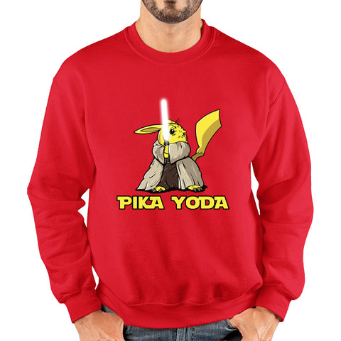Pika Yoda Pikachu As Master Yoda Jedi Pokémon Star Wars Parody Jedi Pika Star Wars Day 46th Anniversary Unisex Sweatshirt