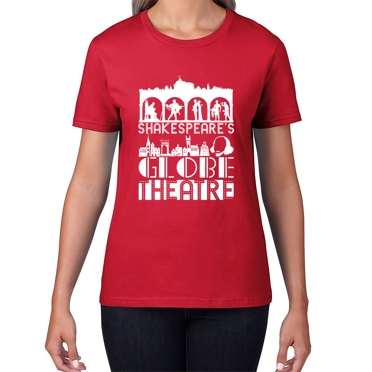 William Shakespeare's English Playwright, Poet And Actor National Shakespeare Day Womens Tee Top