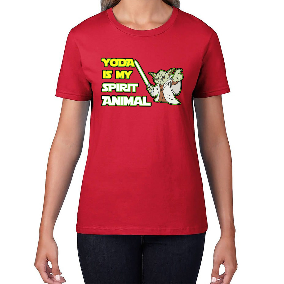 Yoda Is My Spirit Animal Yoda Legendary Jedi Master Disney Star Wars Day 46th Anniversary Womens Tee Top