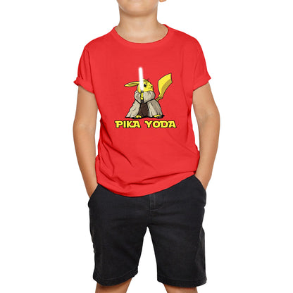 Pika Yoda Pikachu As Master Yoda Jedi Pokémon Star Wars Parody Jedi Pika Star Wars Day 46th Anniversary Kids T Shirt