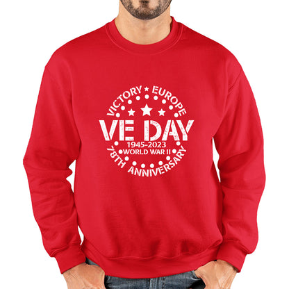 Victory In Europe VE Day 1945-2023 78th Anniversary Armed Forces Victory Day Remembrance Day Unisex Sweatshirt