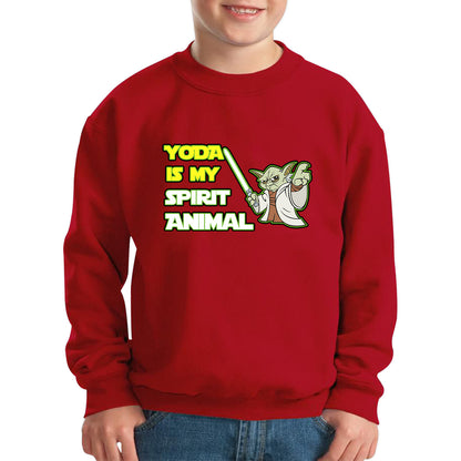 Yoda Is My Spirit Animal Yoda Legendary Jedi Master Disney Star Wars Day 46th Anniversary Kids Jumper