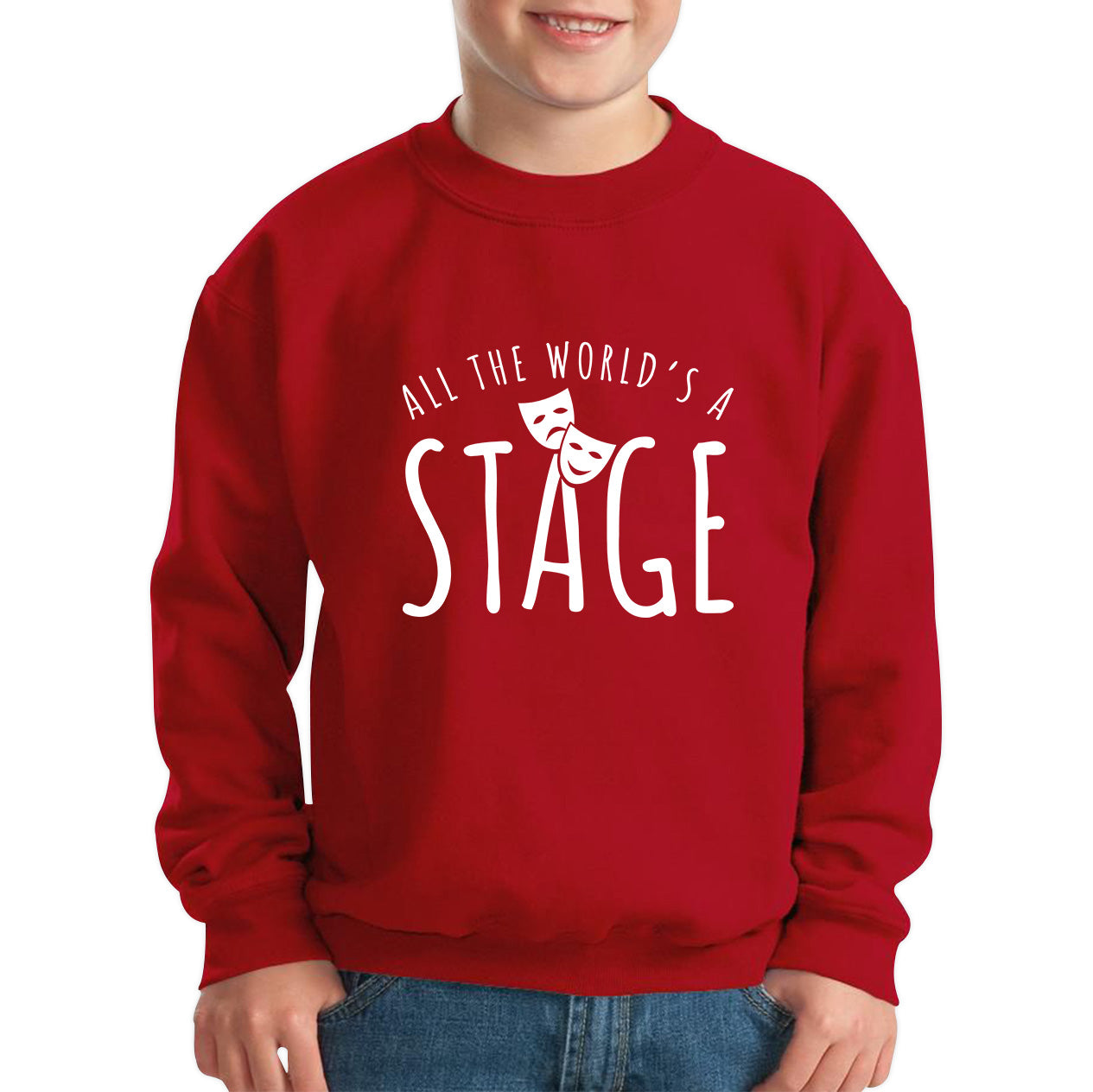 All The World’s A Stage By William Shakespeare Quote National Shakespeare Day Kids Jumper