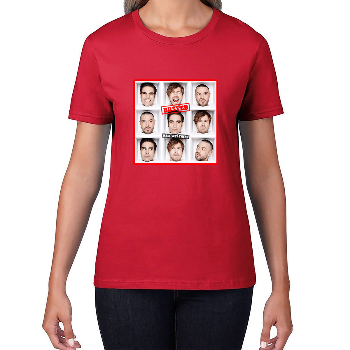 Half Way There Studio Album By Busted English Pop Punk Band Busted 20th Anniversary Womens Tee Top